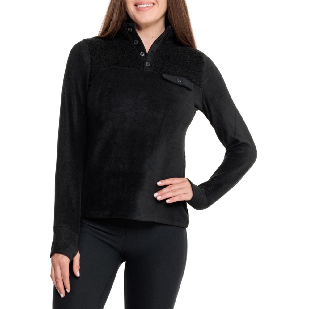 Cuddl Duds Fleece Pullover Baselayer Top Multiple Sizes Available‎ Soft Black